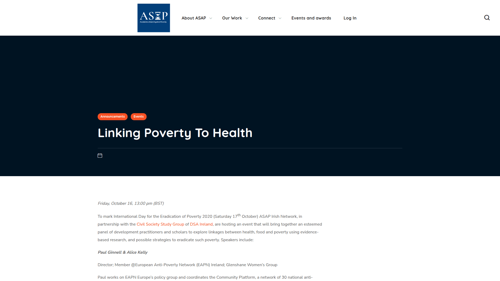Linking Poverty To Health