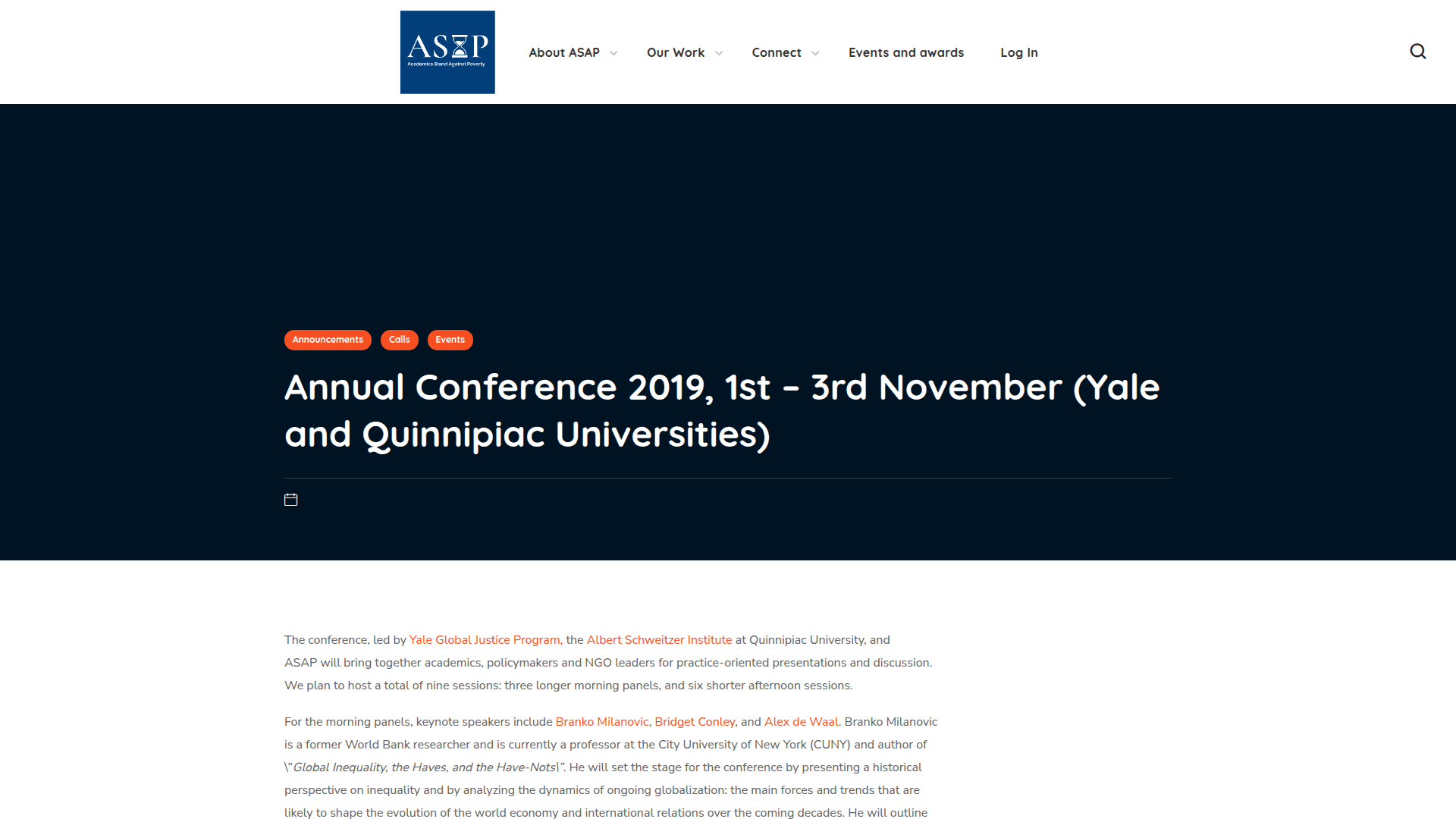 Annual Conference 2019, 1st – 3rd November (Yale and Quinnipiac Universities)